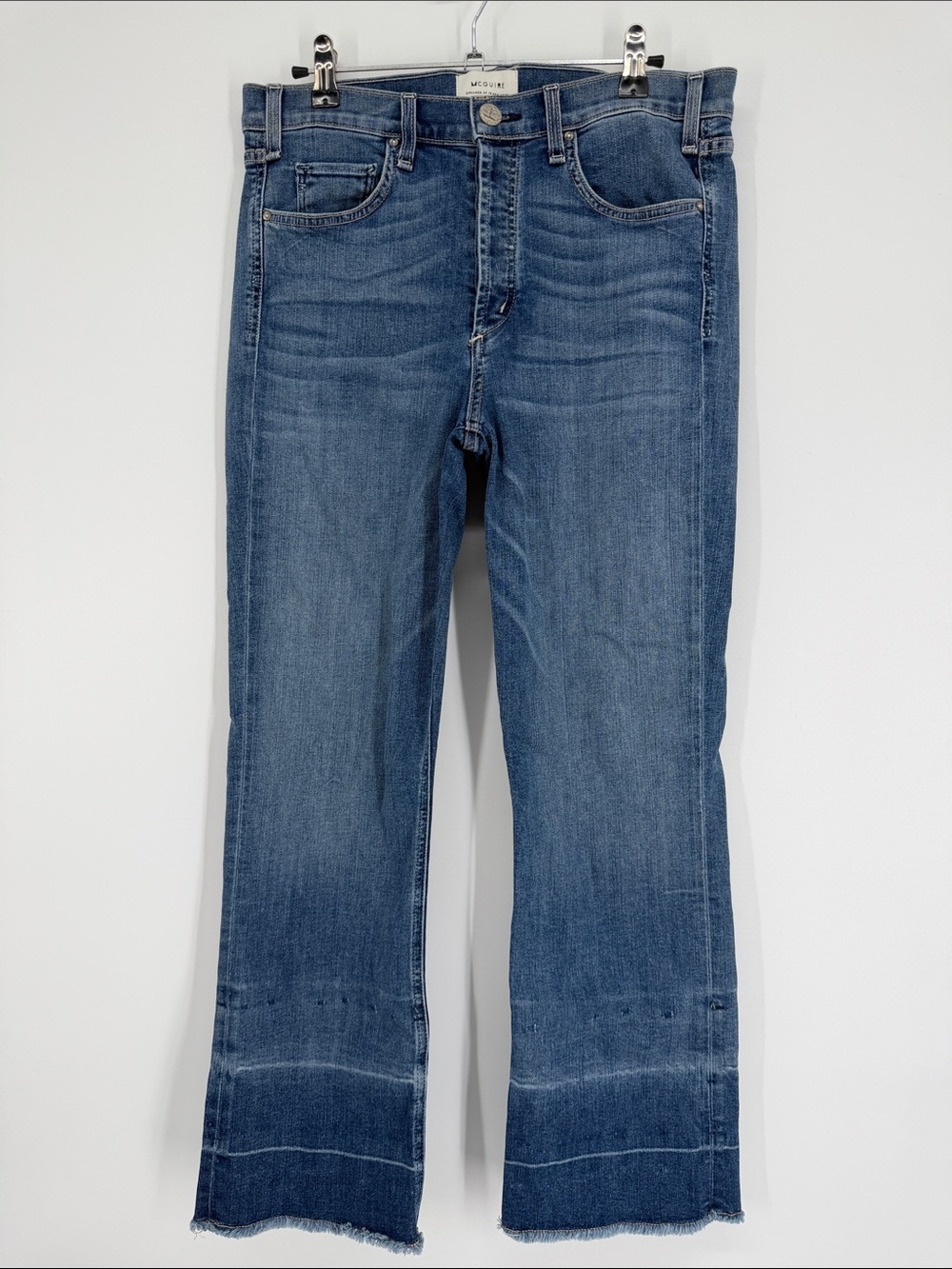 McGuire Jeans Button Fly Distressed Raw Hem Size 32